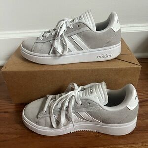 Adidas Classic Gray and White Sneakers